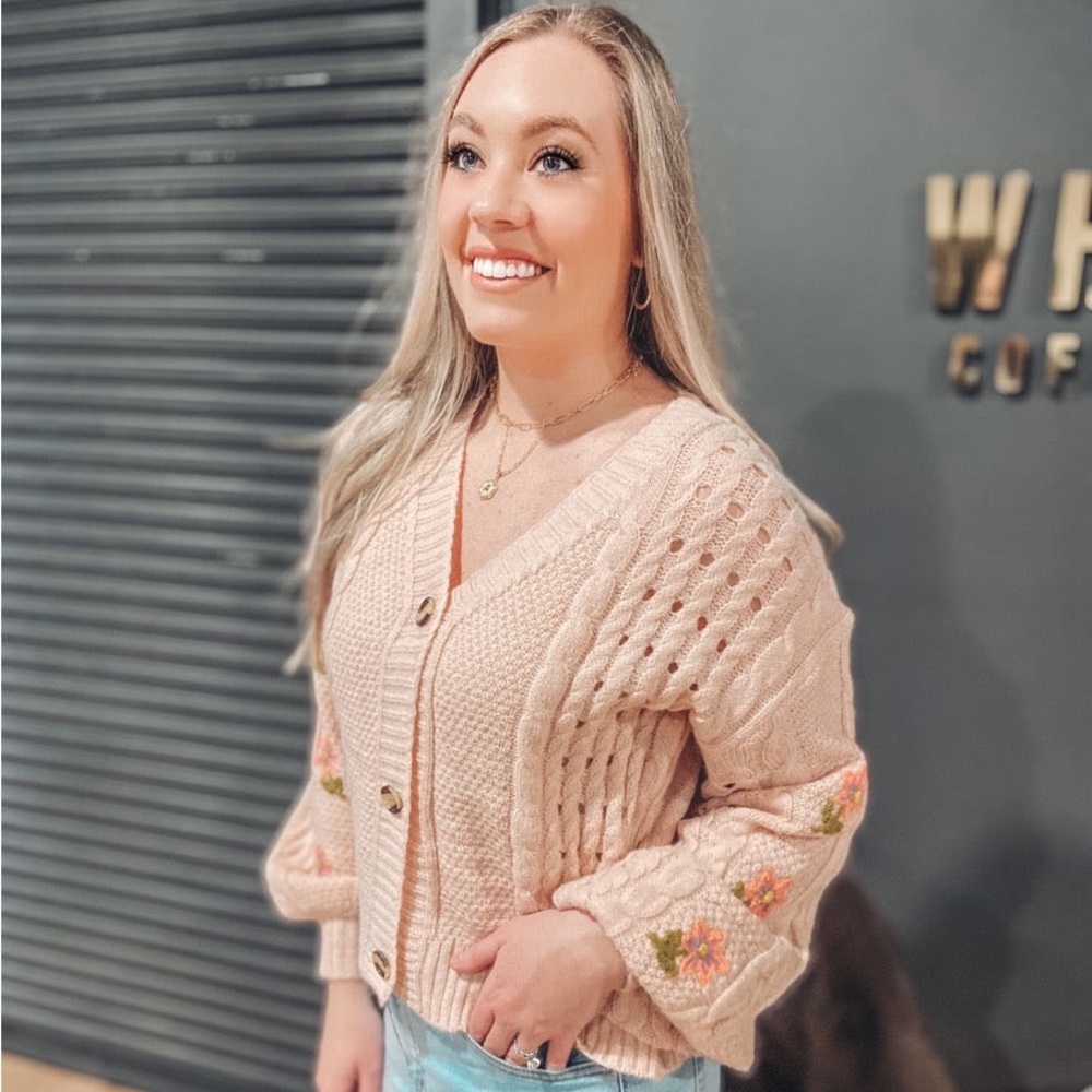 Blush Floral Cardigan
